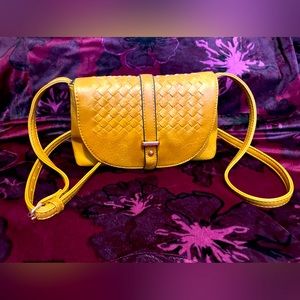 Isabelle Crossbody Bag Purse Yellow Mustard Vegan PETA